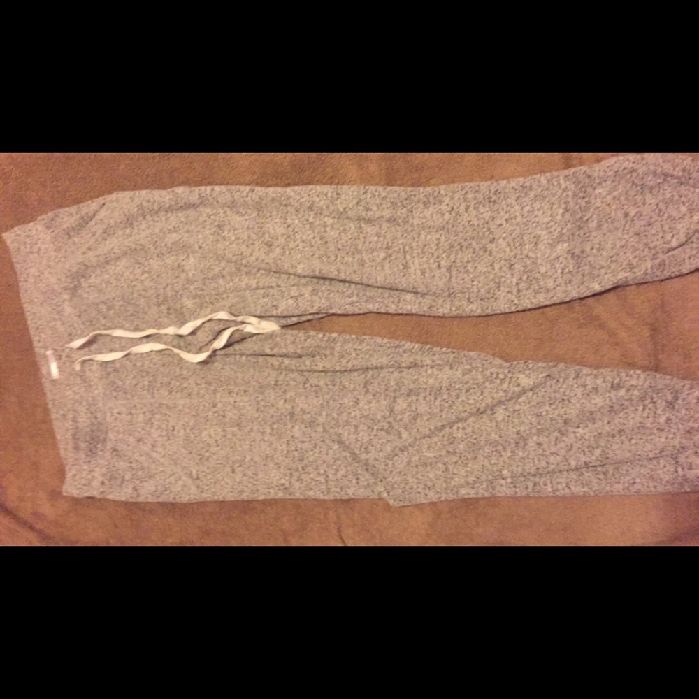 grey comfortable sweats .